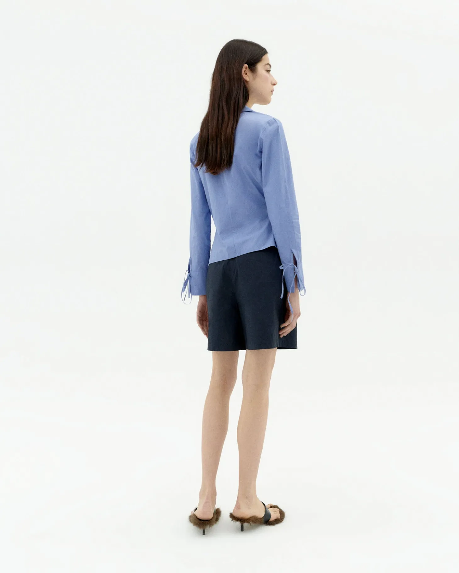 Blusa azul cruzada Lenie