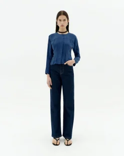 Blusa azul Cupro Briana