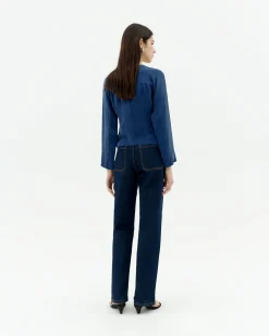 Blusa azul Cupro Briana