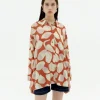 Blusa naranja Ecovero leaf Ava