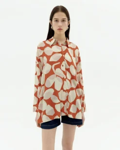 Blusa naranja Ecovero leaf Ava