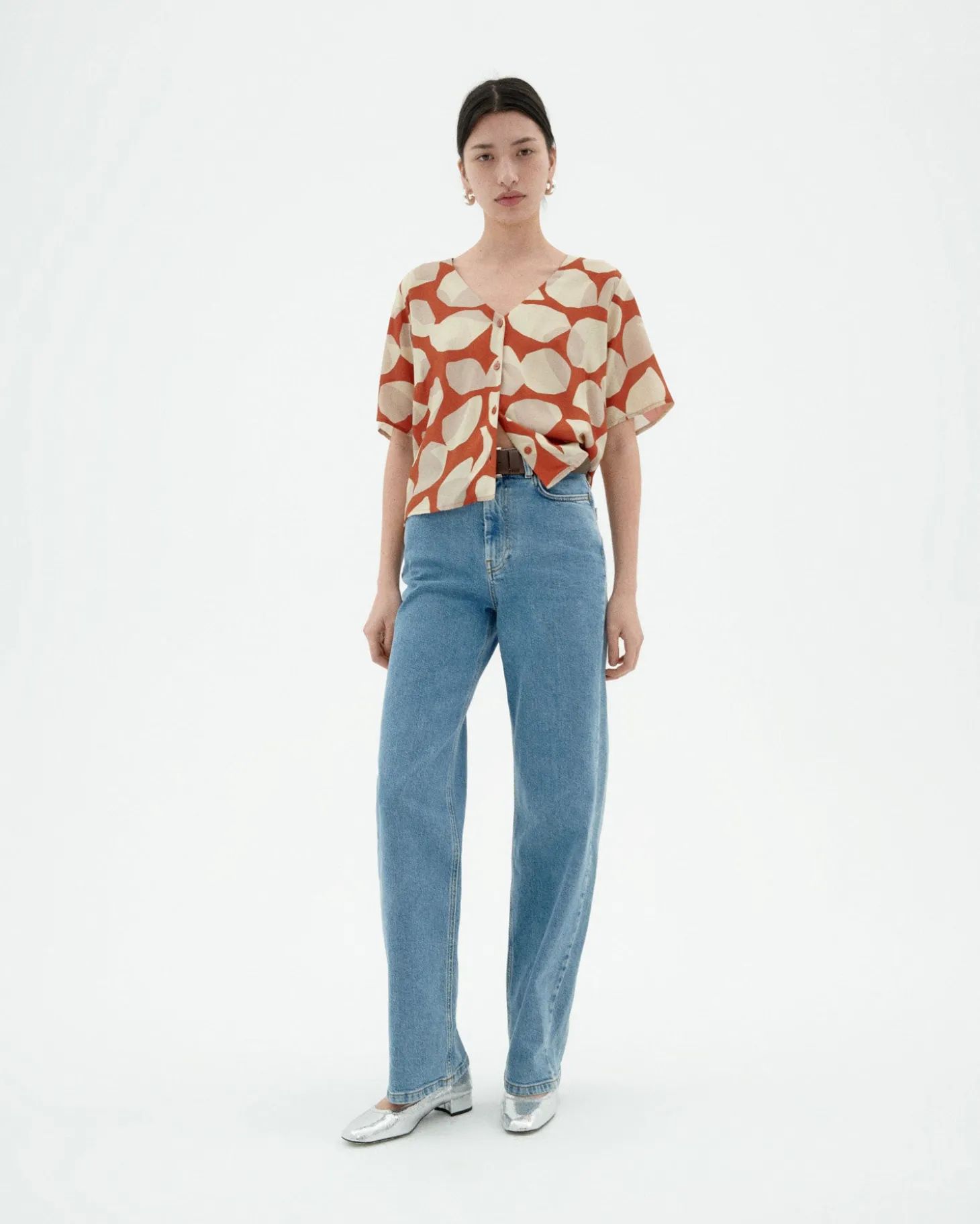Blusa naranja Ecovero leaf Libelula