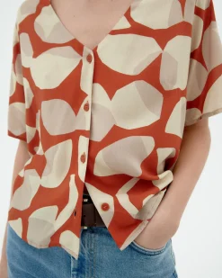Blusa naranja Ecovero leaf Libelula