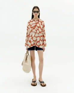 Blusa naranja Ecovero leaf Ava