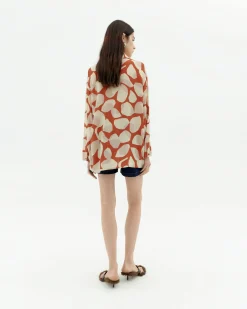 Blusa naranja Ecovero leaf Ava