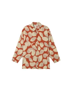 Blusa naranja Ecovero leaf Ava