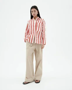 Blusa seersucker rayas Marcelle