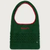 Bolso verde crochet tejido a mano