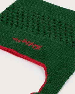 Bolso verde crochet tejido a mano