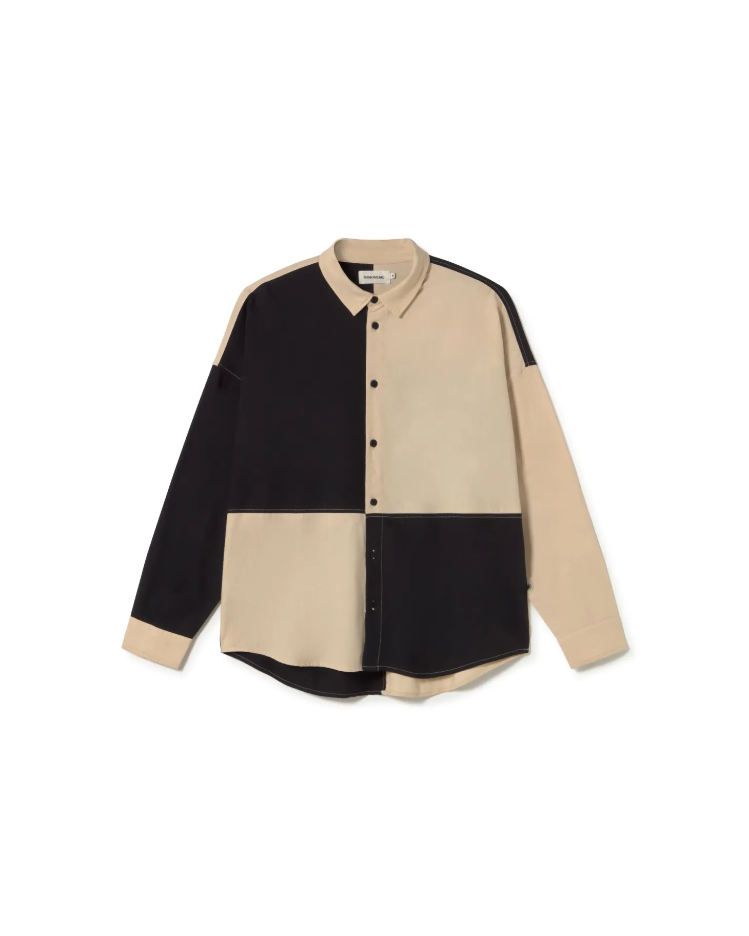 Camisa patched negro y blanco Haru