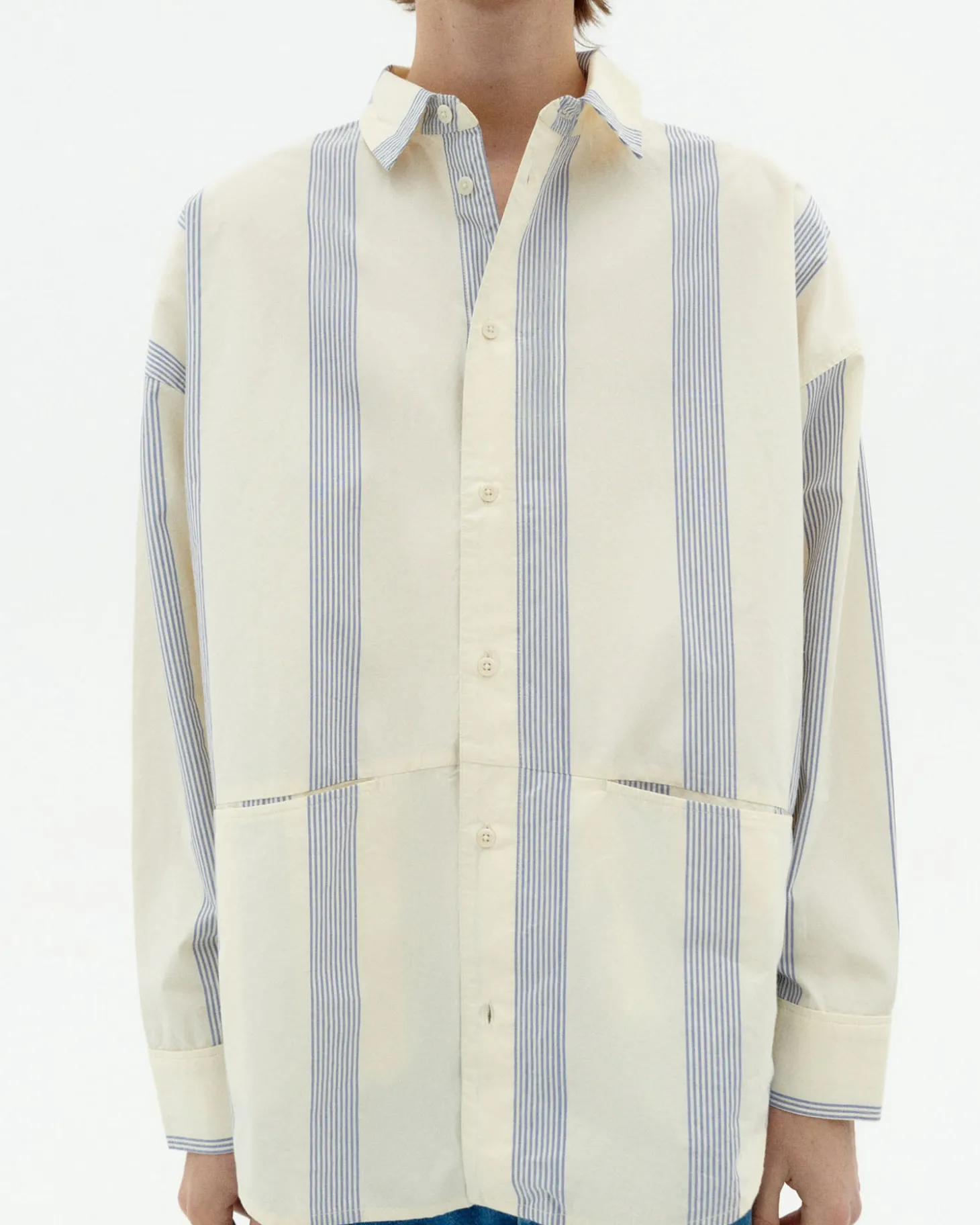 Camisa popelin rayas azules Jim