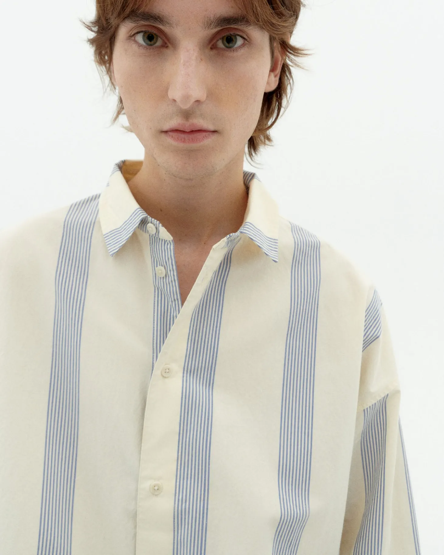 Camisa popelin rayas azules Jim
