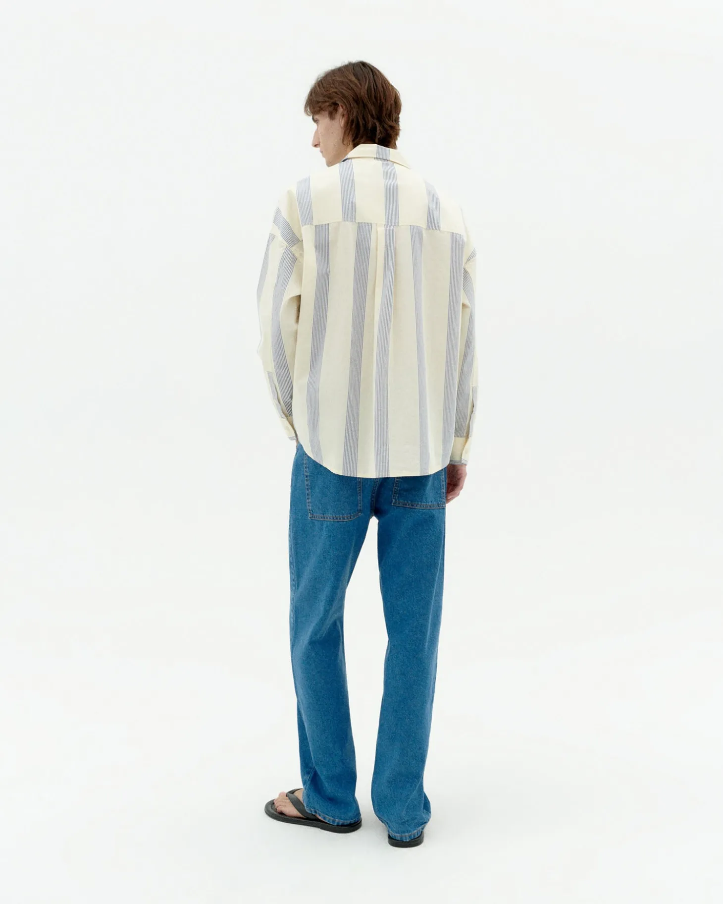 Camisa popelin rayas azules Jim