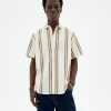 Camisa popelin rayas marrones Tom