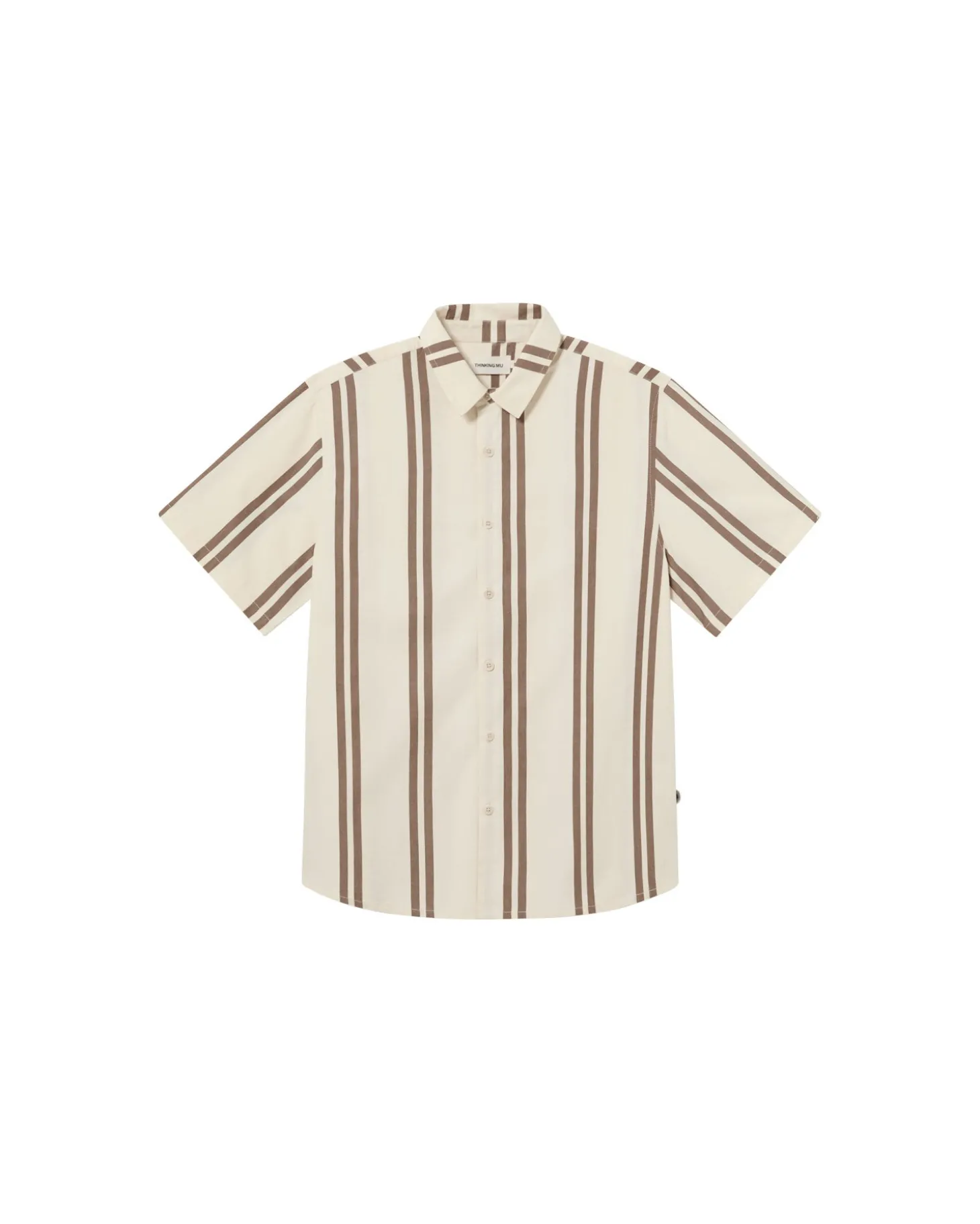 Camisa popelin rayas marrones Tom