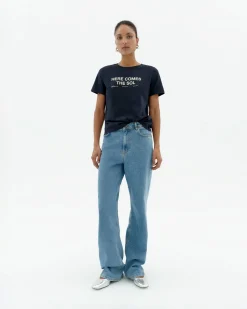 Camiseta azul here comes the sol Ida
