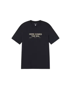 Camiseta azul here comes the sol
