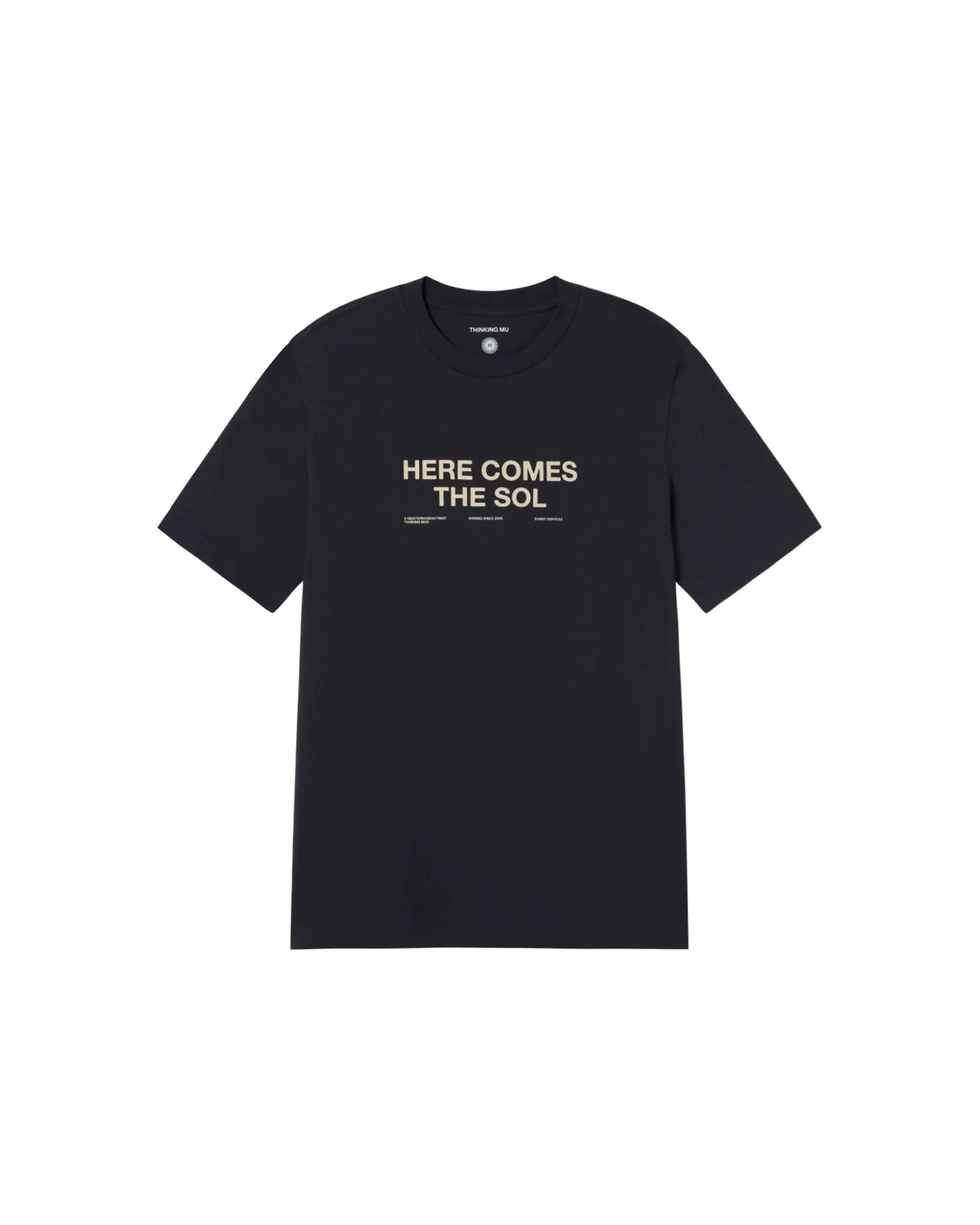 Camiseta azul here comes the sol