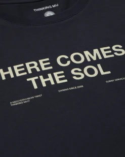 Camiseta azul here comes the sol Ida