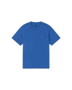Camiseta azul sol espalda marrón