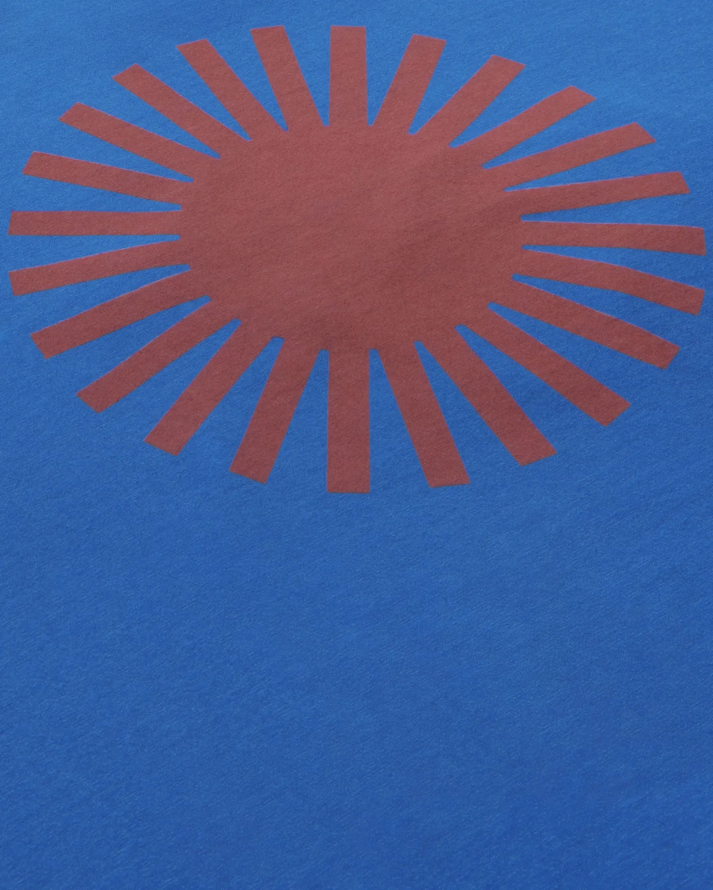 Camiseta azul sol espalda marrón