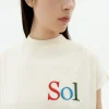 Camiseta blanca bordada sol type Volta