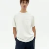 Camiseta blanca con bolsillo Hank