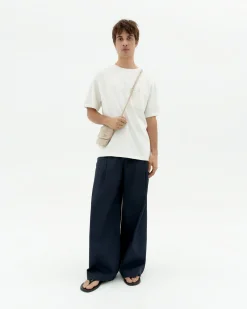 Camiseta blanca con bolsillo Hank