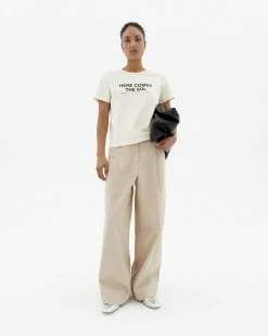 Camiseta blanca here comes the sol Ida