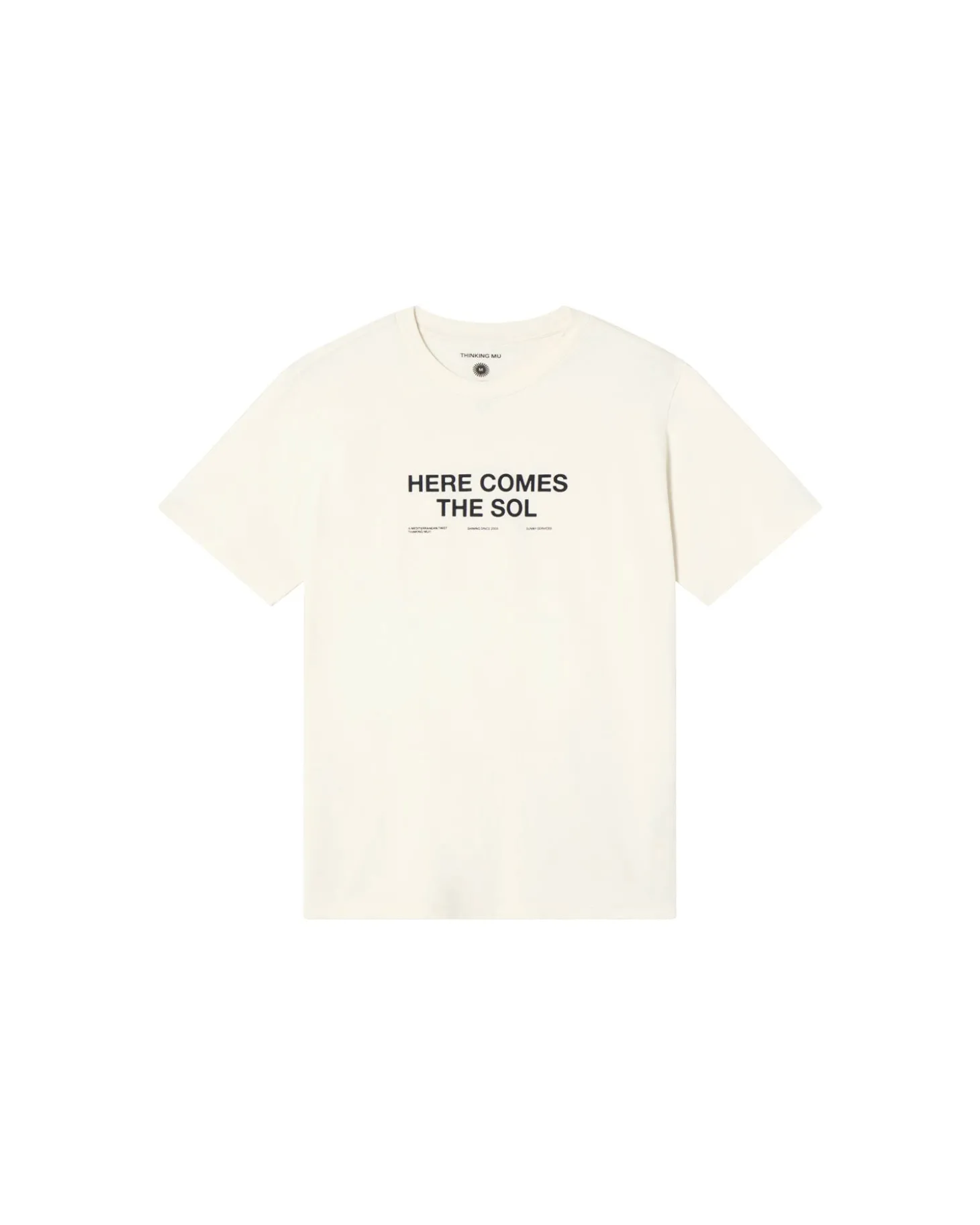Camiseta blanca here comes the sol