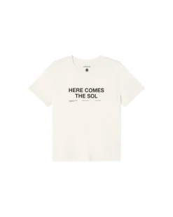 Camiseta blanca here comes the sol Ida