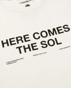 Camiseta blanca here comes the sol Ida