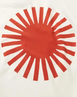 Camiseta blanca sol espalda rojo Aaron