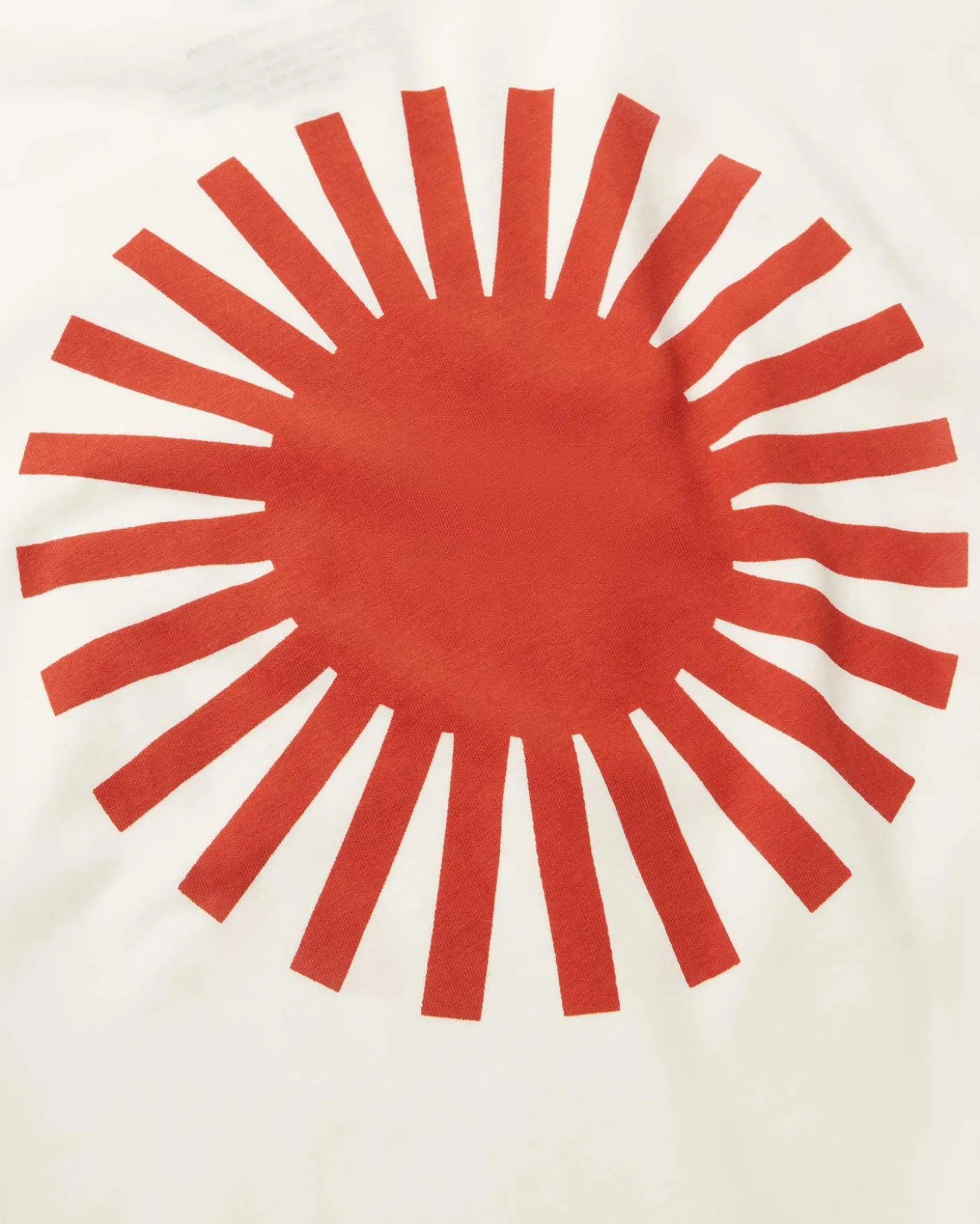 Camiseta blanca sol espalda rojo Aaron