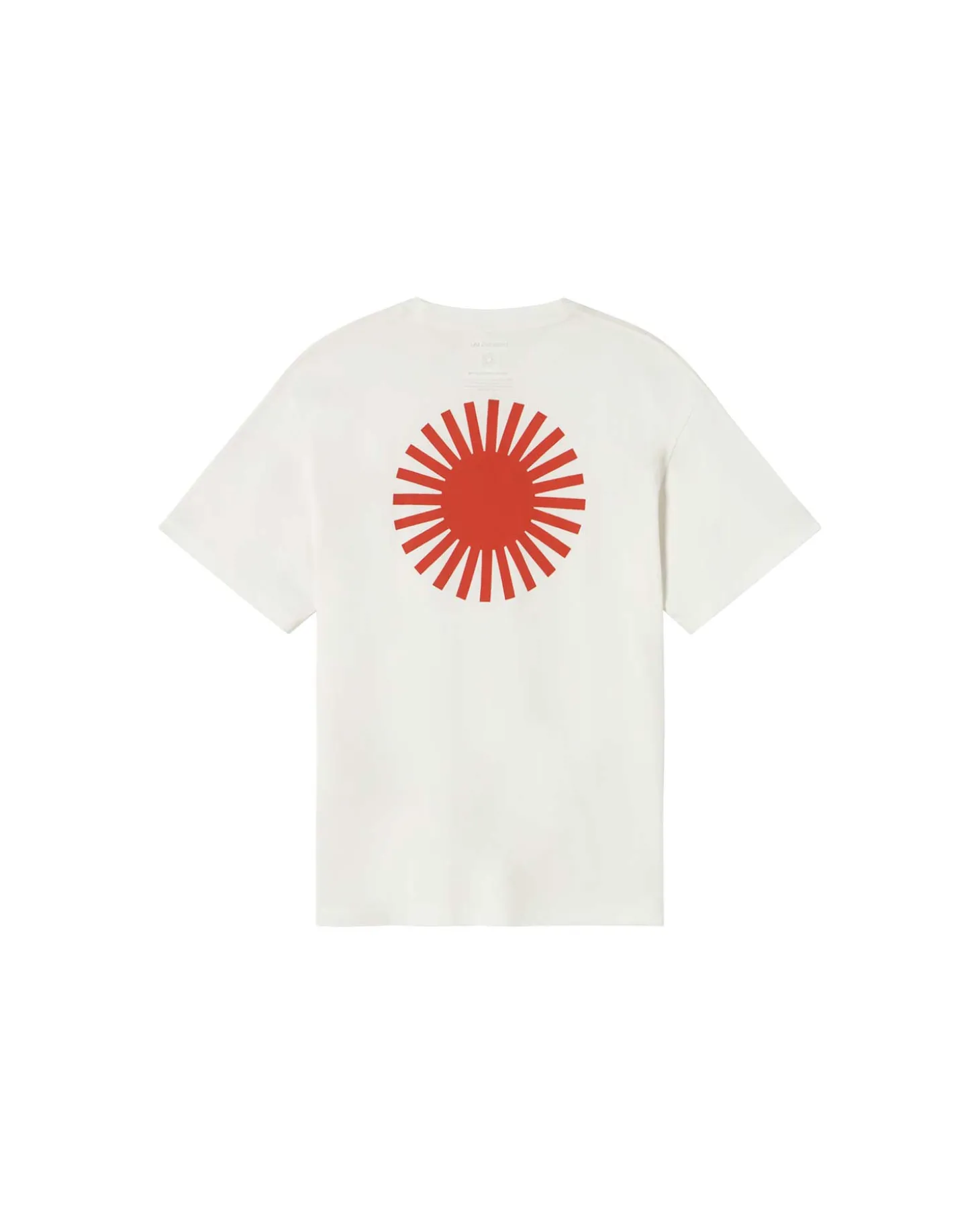 Camiseta blanca sol espalda rojo Aaron
