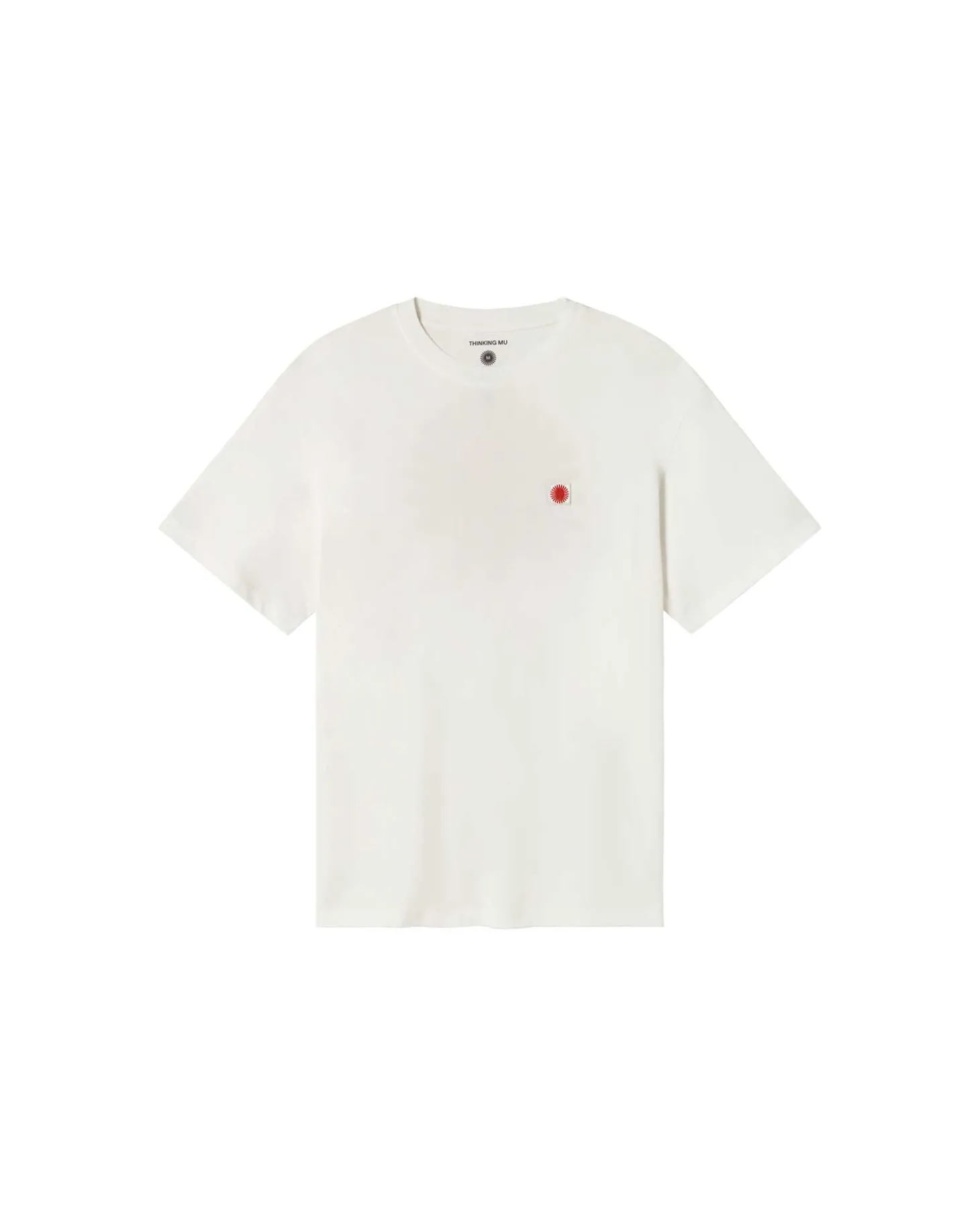Camiseta blanca sol espalda rojo Aaron