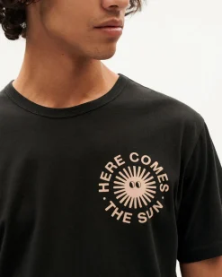 Camiseta negra happy sun