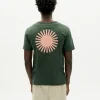 Camiseta verde sol espalda coral