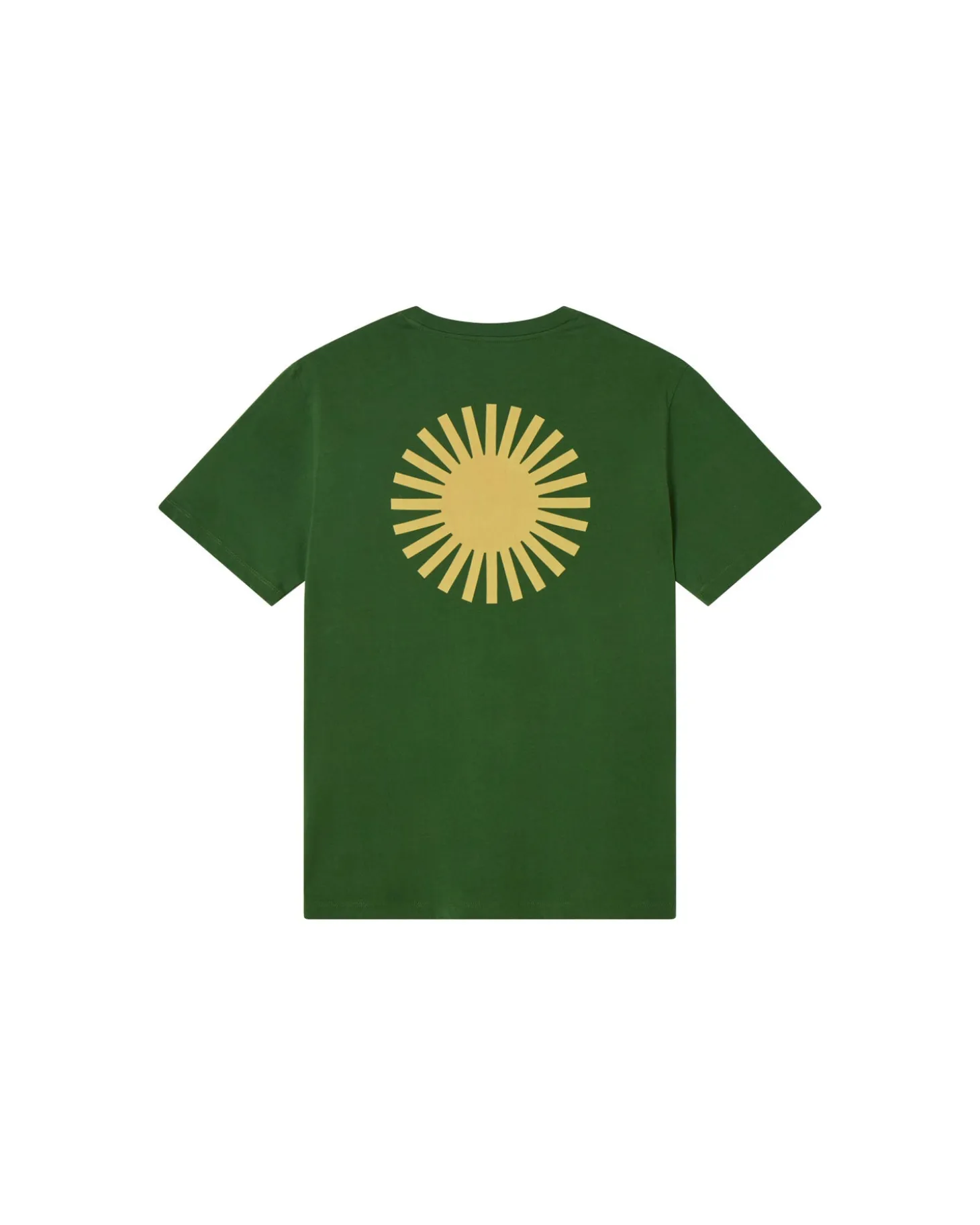 Camiseta verde sol espalda amarillo