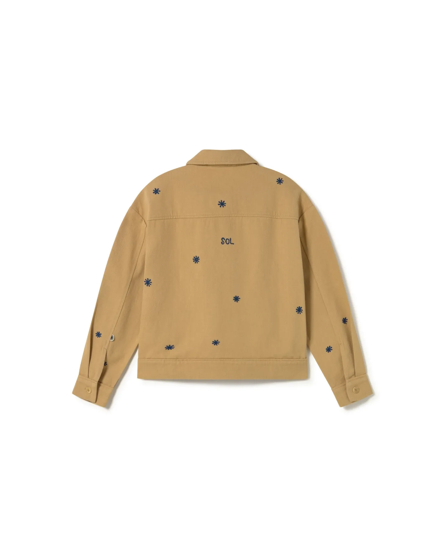 Chaqueta camel bordada a mano Frans