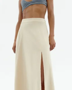 Falda midi patched Tora