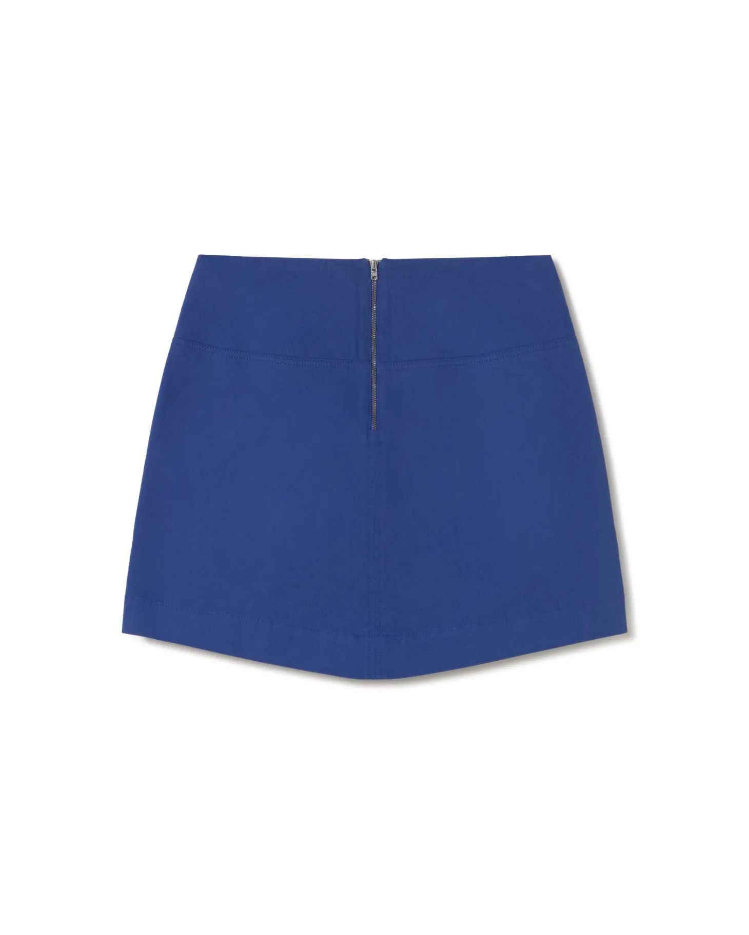 Falda mini azul pliegues Mabel