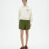 Falda mini verde pliegues Mabel