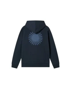 Hoodie grafito sol espalda azul Simon