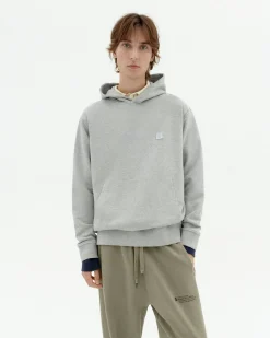 Hoodie gris sol espalda azul Simon
