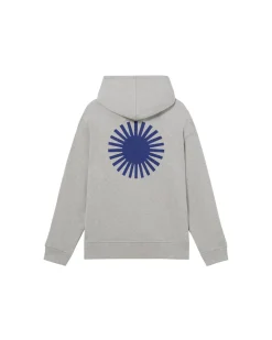 Hoodie gris sol espalda azul Simon