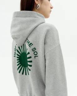 Hoodie sol espalda verde Valeria