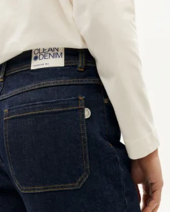 Jeans tiro alto dark navy Theresa