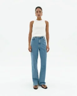 Jeans tiro alto light blue Theresa