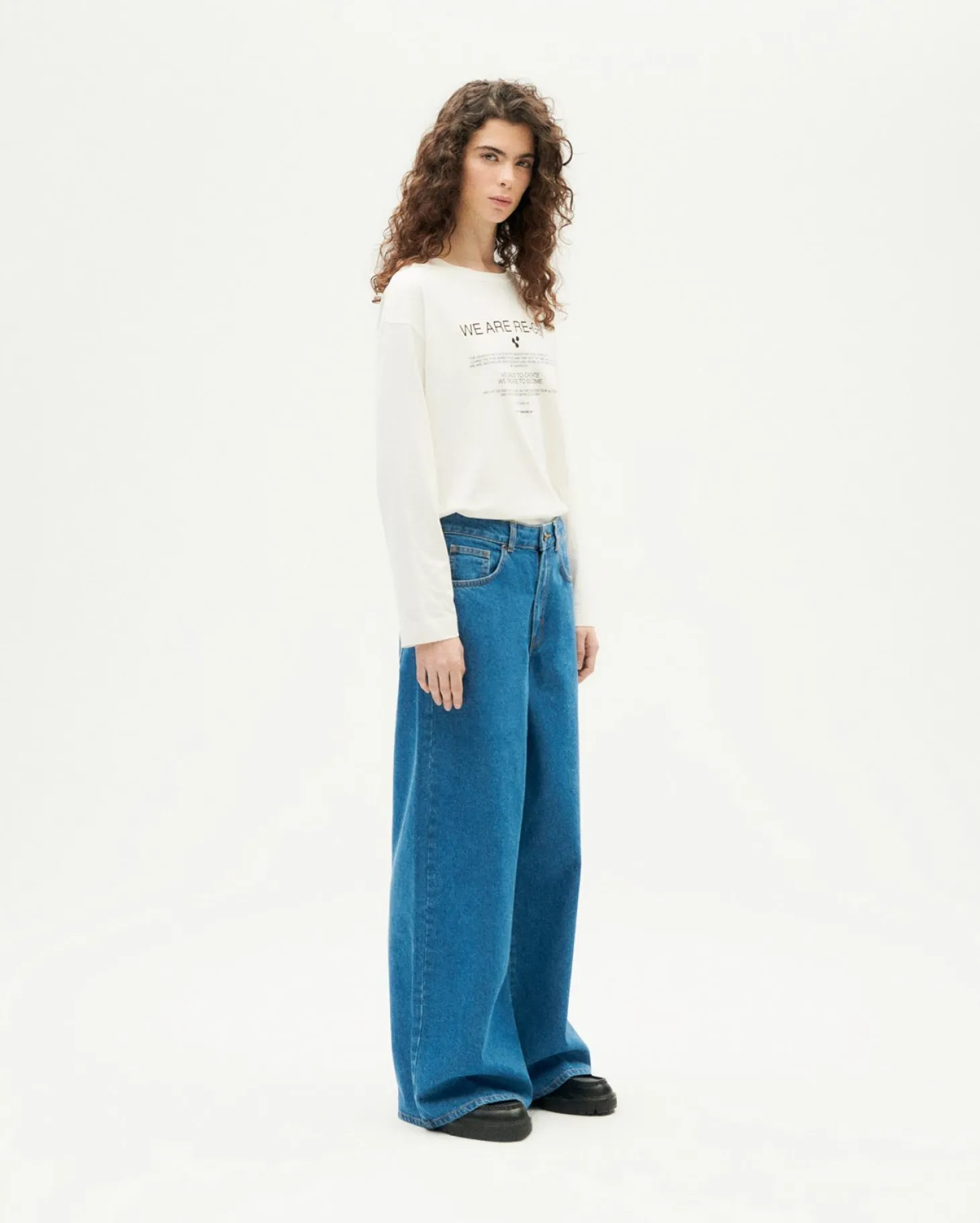 Jeans wide leg classic blue Hedda